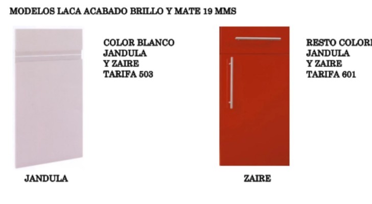 MUESTRARIO TARIFA 503 BLANCO/601 RESTO COLORES