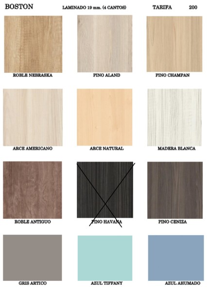 MUESTRARIO TARIFA 200 (PÁGINA 2) - 4 CANTOS PVC A JUEGO