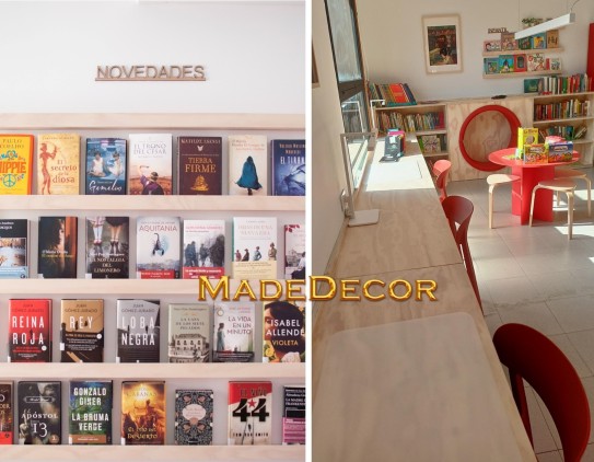 MOBILIARIO Y ESTANTERIAS DE MADERA PARA BIBLIOTECA