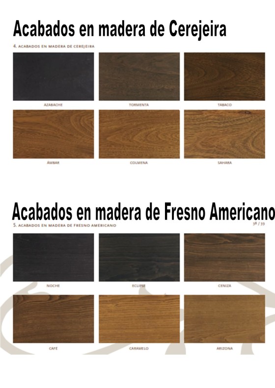 CARTA DE COLORES: CEREJEIRA Y FRESNO