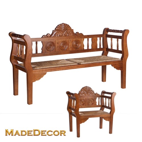 BANCO DE MADERA RÚSTICO 650B