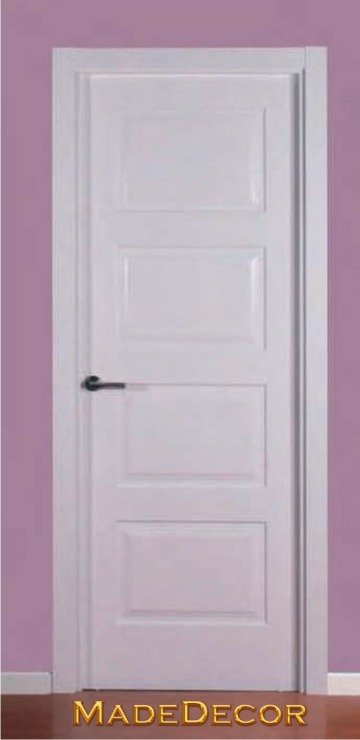 PUERTA INTERIOR 4 PLAFONES LACADA BLANCO