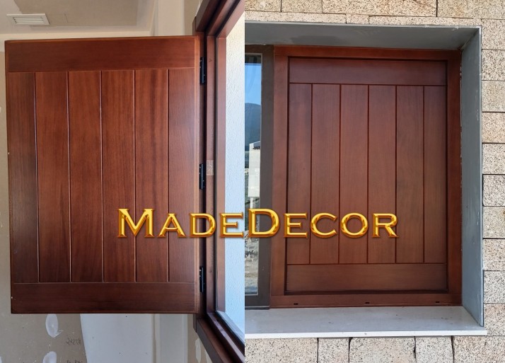 VENTANA MADERA IROKO MODELO LAMAS