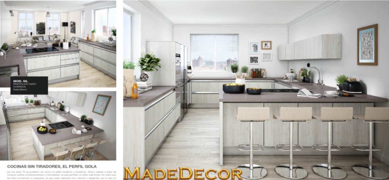 Laminado Baja Presión: Sil Poro Sincronizado-Roble Blanco