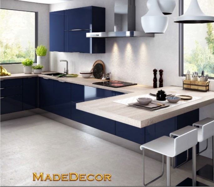 Laminado Alta Presión: Miño Alto Brillo-Azul Oscuro