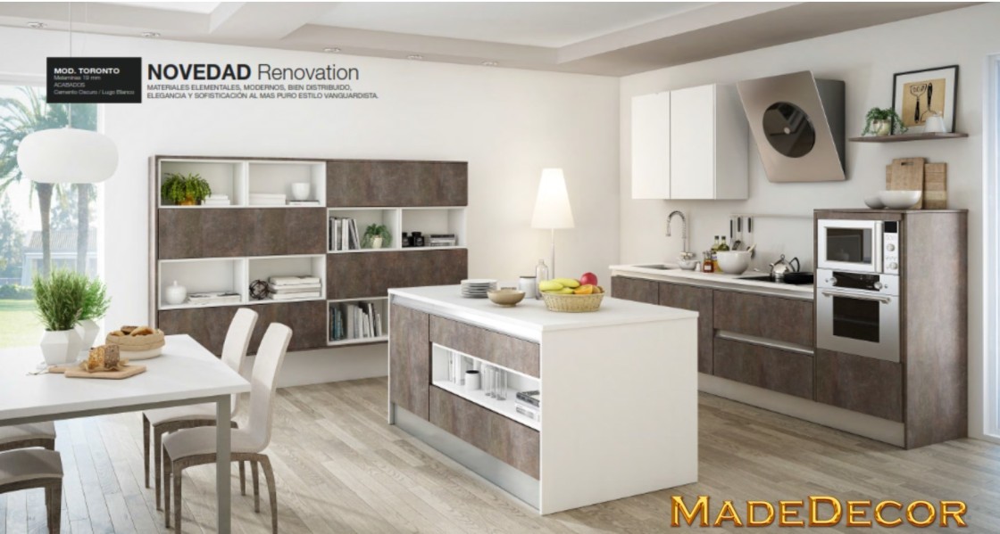 LAMINADO BAJA PRESIÓN: TORONTO-CEMENTO OSCURO/LUGO BLANCO