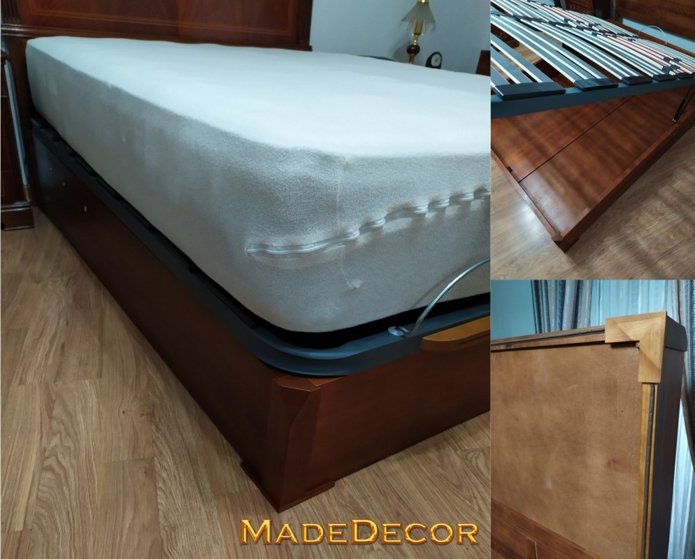 CANAPÉ MADERA MACIZA, MÁS ALTO DEL CABECERO