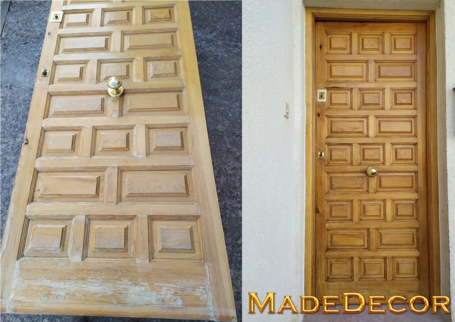 REHABILITACIÓN PUERTA EXTERIOR ESTÁNDAR DE MADERA