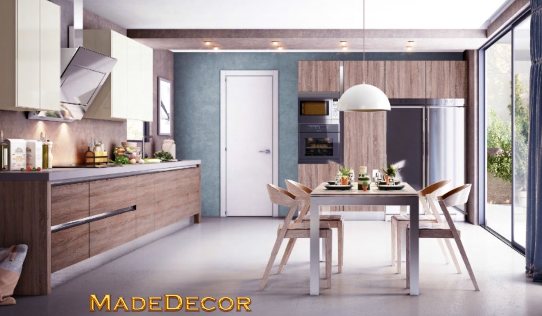 Laminado Baja Presión: Suiza - Roble Trufa/Crema