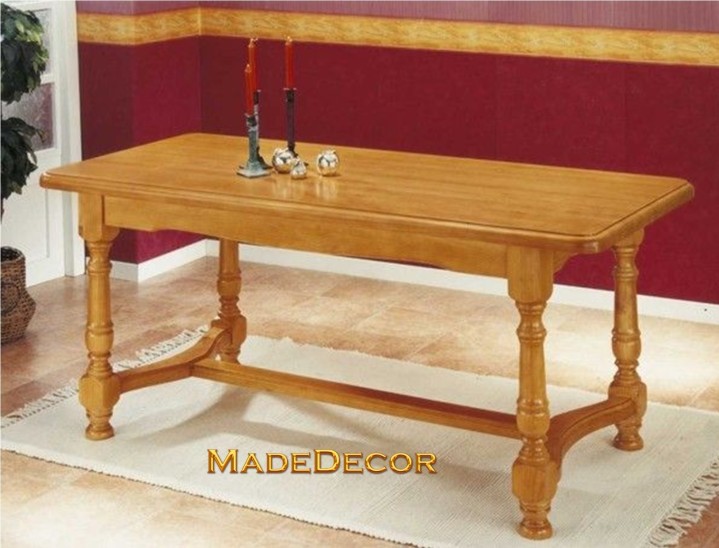 MESA FIJA, TAPA DE PINO MACIZO